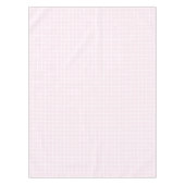 Hellrosa, weiße Quadrat-Muster Tischdecke (Vorderseite)
