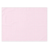 Hellrosa, weiße Quadrat-Muster Tischdecke (Vorderseite (Horizontal))