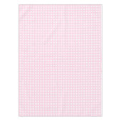Hellrosa, weiße Quadrat-Muster Tischdecke (Vorderseite)