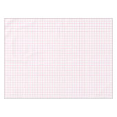 Hellrosa, weiße Quadrat-Muster Tischdecke (Vorderseite (Horizontal))