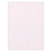 Hellrosa, weiße Quadrat-Muster Tischdecke (Vorderseite)