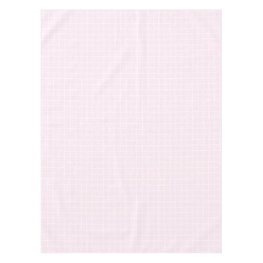 Hellrosa, weiße Quadrat-Muster Tischdecke (Vorderseite)