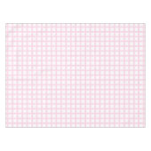 Hellrosa, weiße Quadrat-Muster Tischdecke (Vorderseite (Horizontal))