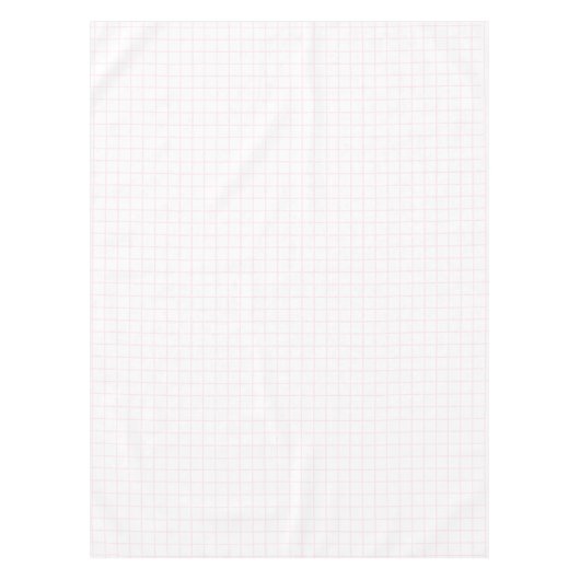 Hellrosa, weiße Quadrat-Muster Tischdecke (Vorderseite)