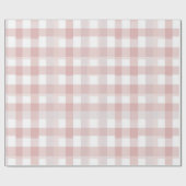 Hellrosa Weiße Weiche Gingham-Rosafarbenes Karomus Geschenkpapier (Flach)
