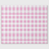 Hellrosa Weiße Weiche Gingham Röte Karo Muster Geschenkpapier (Flach)