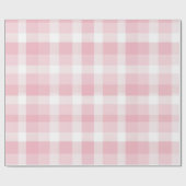 Hellrosa Weiße Weiche Gingham Röte Karo Muster Geschenkpapier (Flach)