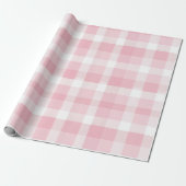 Hellrosa Weiße Weiche Gingham Röte Karo Muster Geschenkpapier (Ungerollt)