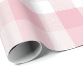 Hellrosa Weiße Weiche Gingham Röte Karo Muster Geschenkpapier (Rolleneckpunkt)