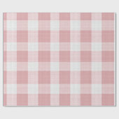 Hellrosa Weiße Weiche Gingham Röte Karomuster Geschenkpapier (Flach)