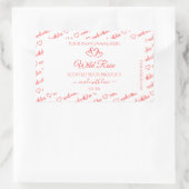 Hellrosa, weiße Wörter, Bekleidungsmarken Herz Rechteckiger Aufkleber (Tasche)