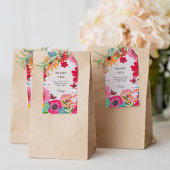 Hellrosa Wildblume Brautparty Vielen Dank Geschenkanhänger