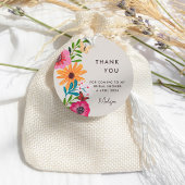 Hellrosa Wildblume Brautparty Vielen Dank Geschenkanhänger