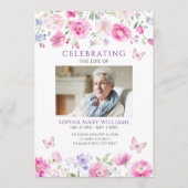 Hellrosa Wildblumen Beerdigungsauftrag Programm (Vorderseite)