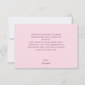 Hellrosa Wildblumen Boho Floral Vielen Dank Karte (Rückseite)