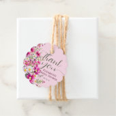 Hellrosa Wildblumen Floral Boho Brautparty Geschenkanhänger (Beispiel)