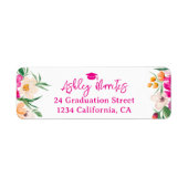 Hellrosa Wildblumen Skript-Abschluss (Vorne)