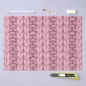 Hellrosa Winter Knitter Wollmuster Seidenpapier (Handwerk)