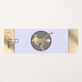 Hellrosa Yogi-Silhouette Yogamatte (Rückseite (Horizontal))