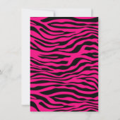 Hellrosa Zebra Einladung (Rückseite)
