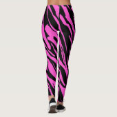 Hellrosa Zebra Wildtier Muster Leggings (Rückseite)