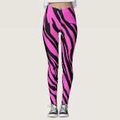 Hellrosa Zebra Wildtier Muster Leggings (Vorderseite)