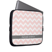 Hellrosa Zickzack-Sparren-Muster Laptopschutzhülle (Vorne Rechts)