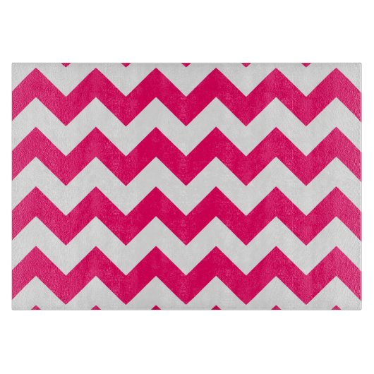 Hellrosa Zigzag Muster Schneidebrett (Vorderseite)