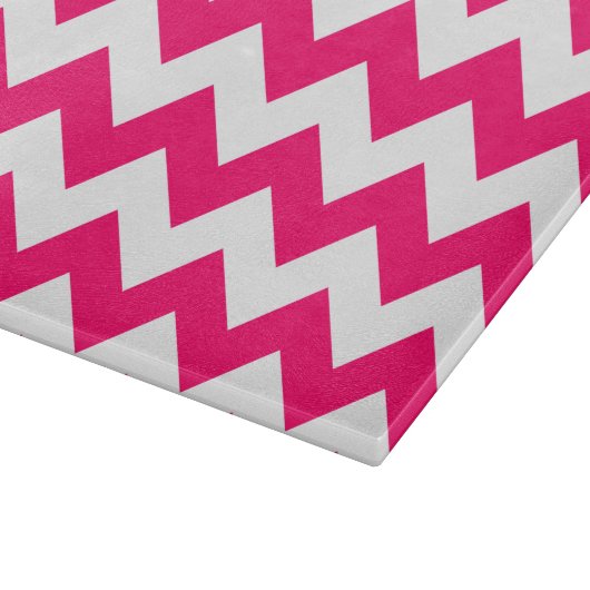 Hellrosa Zigzag Muster Schneidebrett (Ecke)