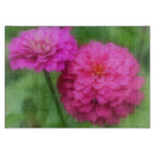 Hellrosa Zinnia-Blume Schneidebrett (Vorderseite)