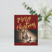 Hellrot mit Ihrem Foto Weihnachten (Stehend Vorderseite)