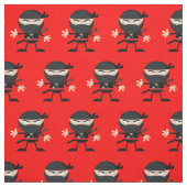 Hellrot mit Ninjas Stoff (Muster)
