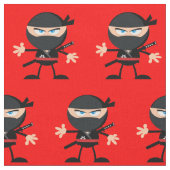 Hellrot mit Ninjas Stoff (Nahaufnahme)
