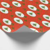 Hellrot und Limettengrün Geschenkpapier (Ecke)