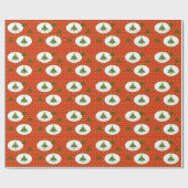 Hellrot und Lindgrün Geschenkpapier (Flach)