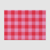 Hellrot und rosa Buffalo Kariert Seidenpapier (Vorderseite)