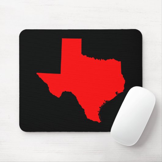 Hellrot und schwarz Texas Mousepad (Mit Mouse)