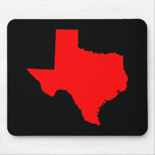 Hellrot und schwarz Texas Mousepad