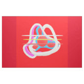 Hellrote ABSTRAKTE KUNST MODERNE PIPS UND TANGLES Stoff (Yard (91,4 cm))