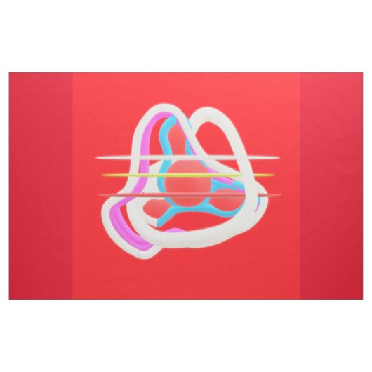 Hellrote ABSTRAKTE KUNST MODERNE PIPS UND TANGLES Stoff (Yard (91,4 cm))