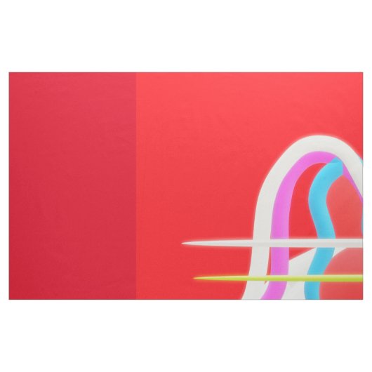 Hellrote ABSTRAKTE KUNST MODERNE PIPS UND TANGLES Stoff (Fat Quarter (45,7 x 55,9 cm))