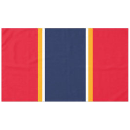 Hellrote, gelbe, blaue Streifen der Navy Tischdecke