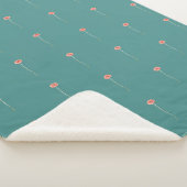 Hellrote Gerbera-Blumen-Wurfdecke Sherpadecke (3/4)