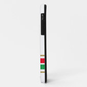 Hellrote grüne Bodenplatte auf weißen Streifen Case-Mate iPhone Hülle (Hinten/Links)