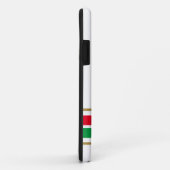 Hellrote grüne Bodenplatte auf weißen Streifen Case-Mate iPhone Hülle (Hinten/Rechts)