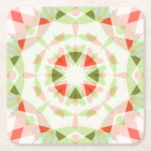 Hellrote Niedlich grüne Rosa-Star-Girl-Kinderdusch Rechteckiger Pappuntersetzer