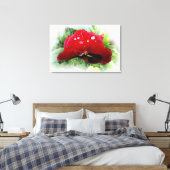 Hellrote Panik Leinwanddruck (Insitu (Schlafzimmer))