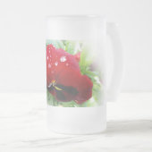 Hellrote Panik Mattglas Bierglas (VorderseiteRechts)