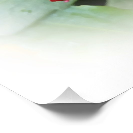 Hellrote Panik Poster (Ecke)