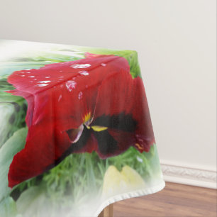 Hellrote Panik Tischdecke